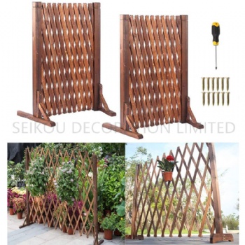 Garden Wood Trellis Extendable Fence