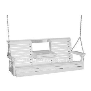 HDPE Patio Porch Swing with Cup Stand