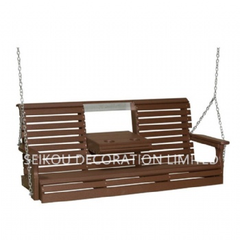 HDPE Patio Porch Swing with Cup Stand