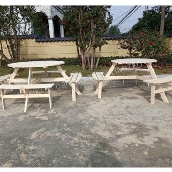 8人座花园木制野餐桌