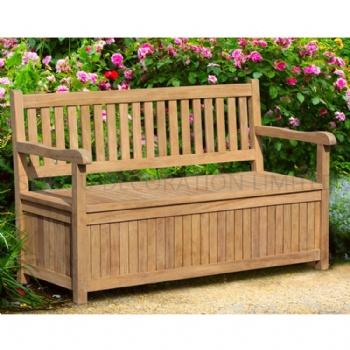Garden Wooden Storage Bench with Open Seat