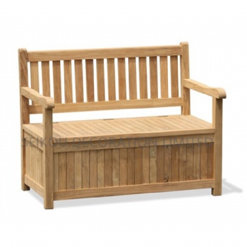 Garden Wooden Storage Bench with Open Seat
