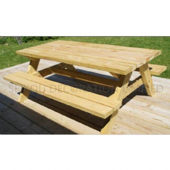 outdoor patio 4-seat wooden Picnic Table