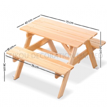 outdoor patio 4-seat wooden Picnic Table