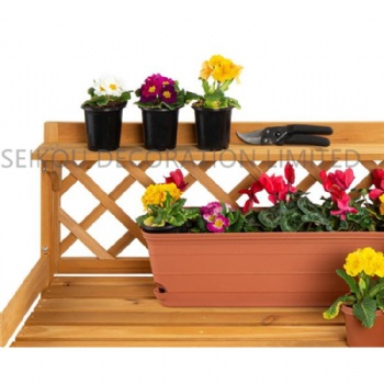 Wooden Lattice Potting Bench Working Table