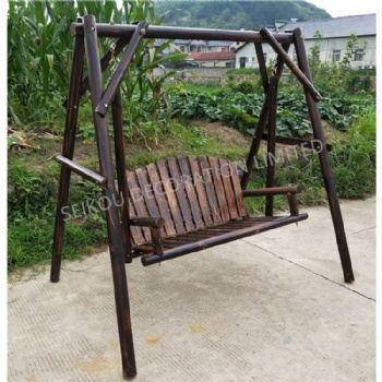 Outdoor Rustic Curved Back Swing Chair for Patio